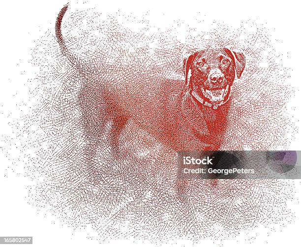 Cão Feliz A Sorrir - Arte vetorial de stock e mais imagens de Amizade - Amizade, Animal, Animal de Estimação