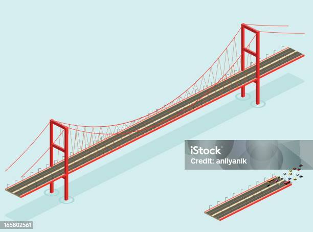 Ilustración de Puente y más Vectores Libres de Derechos de Proyección isométrica - Proyección isométrica, Puente - Estructura creada por humanos, San Francisco