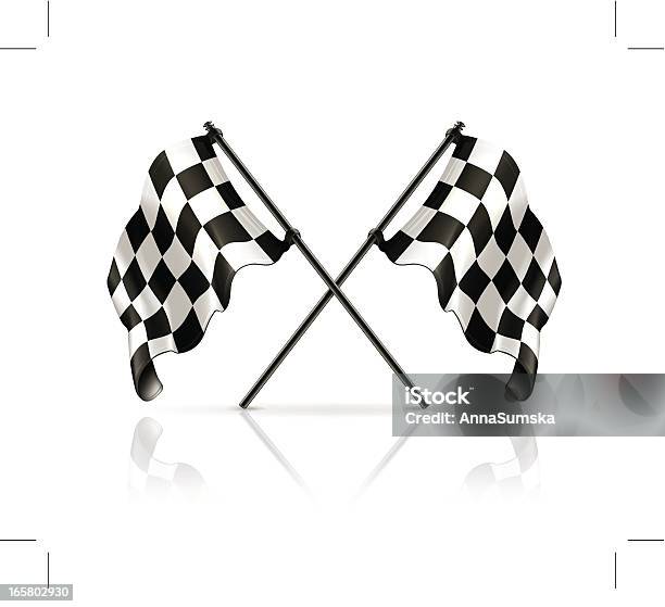 Bandiere A Scacchi - Immagini vettoriali stock e altre immagini di Bandiera a scacchi - Bandiera a scacchi, Tridimensionale, Automobilismo