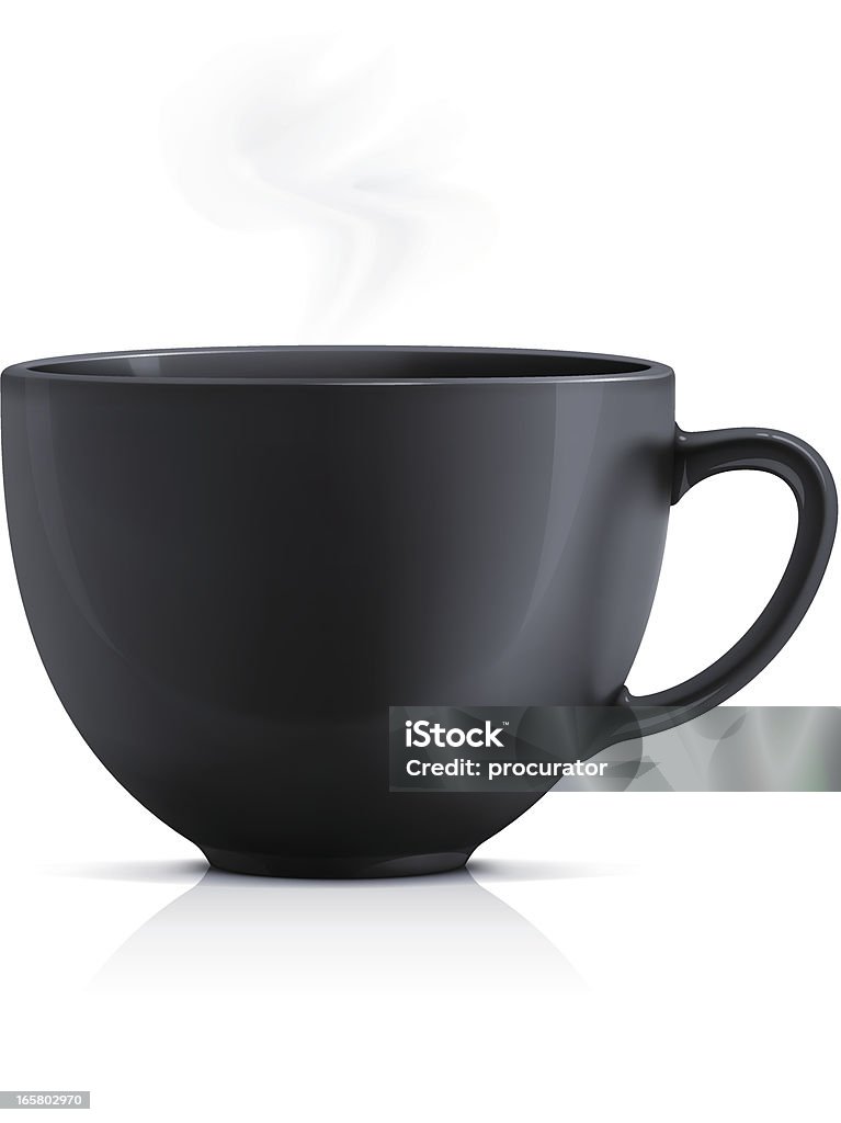 Bianco Tazza - arte vettoriale royalty-free di Colore nero