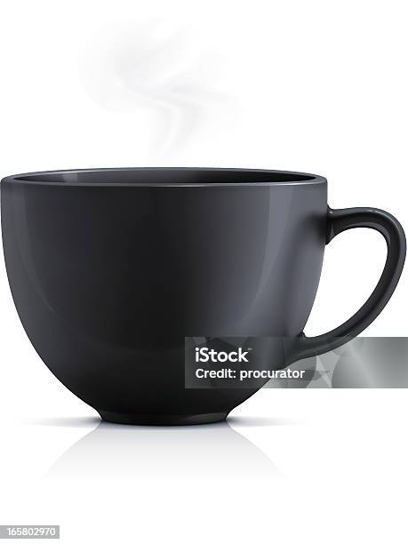 Bianco Tazza - Immagini vettoriali stock e altre immagini di Colore nero - Colore nero, Tazza da caffè, Tazza da tè