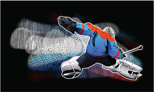 Hockey Player. - vector illustration
