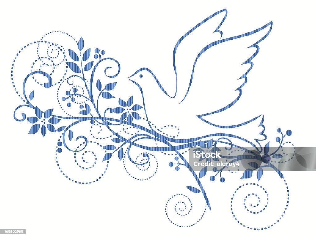 Pombas da paz - Royalty-free Azul arte vetorial