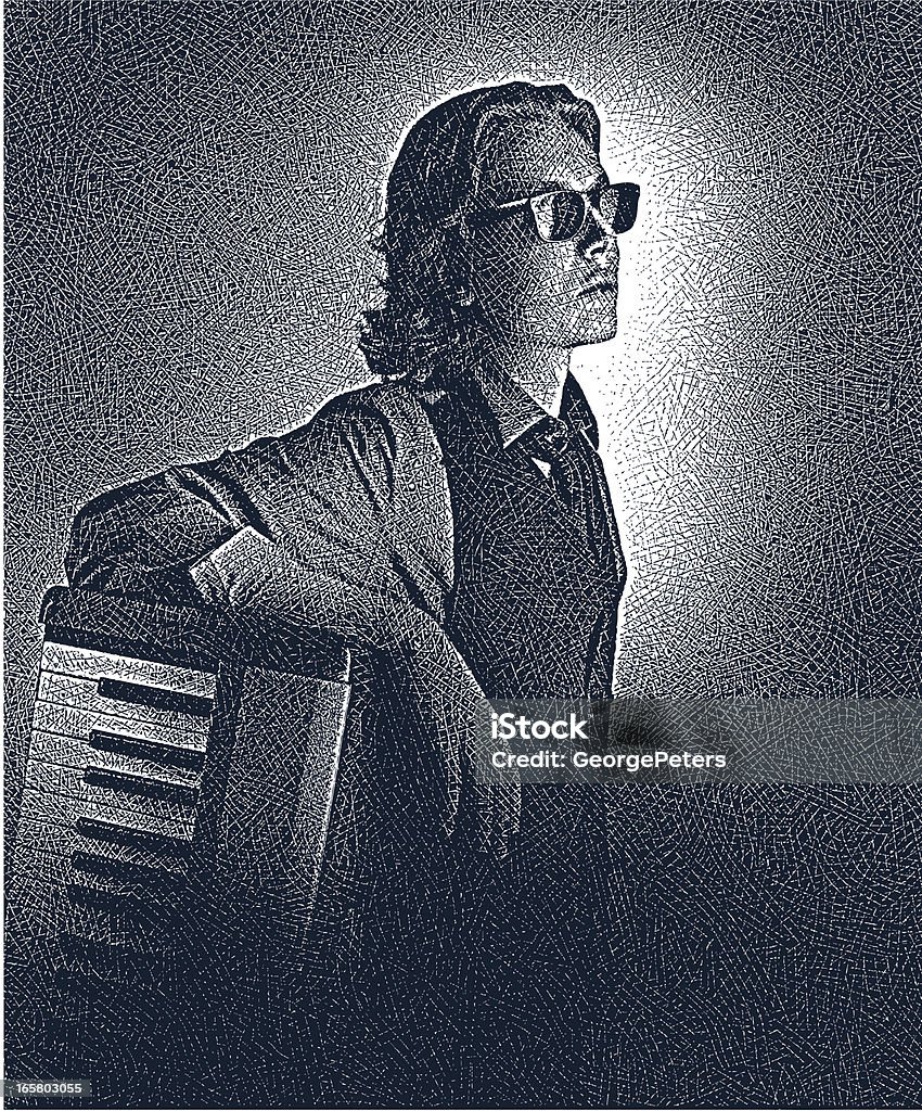 Музыкант с клавиатуры - Векторная графика Джаз роялти-фри