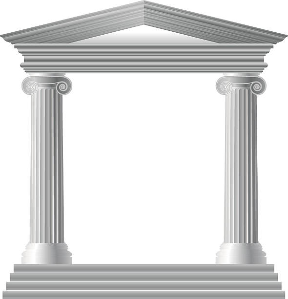 греческий храм - column corinthian government building federal building stock illustrations