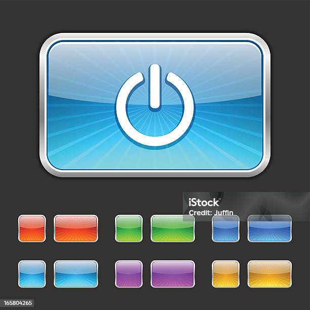 Ilustración de Vivid Web Botones y más Vectores Libres de Derechos de Amarillo - Color - Amarillo - Color, Azul, Botón pulsador