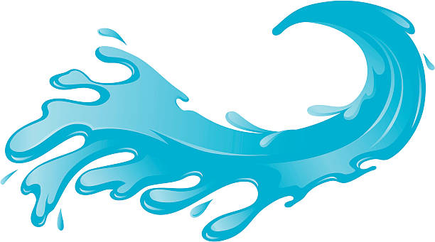 Blue Wave Stock Illustration - Download Image Now - Splashing, Water,  Cartoon - iStock