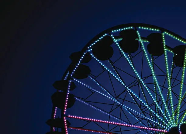 Vector illustration of Night Ferris Wheel