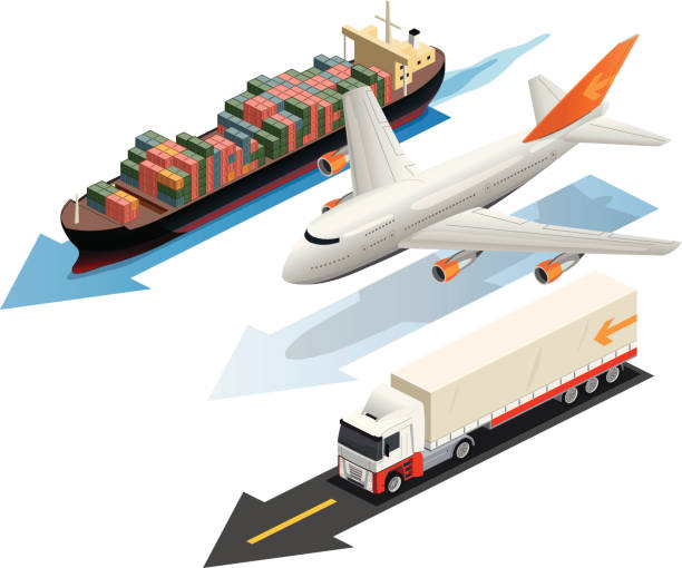 ilustrações, clipart, desenhos animados e ícones de de transporte - sea freight transportation transportation shipping