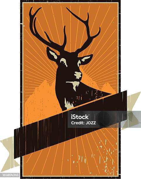 Ilustración de Deer Bastidor De y más Vectores Libres de Derechos de Ciervo - Ciervo, Caza, Fondos