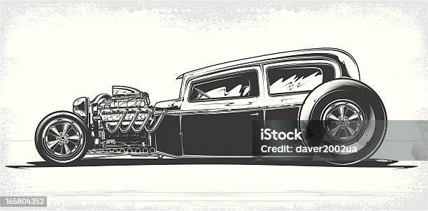 Hot Rod Stock Illustration - Download Image Now - Hot Rod Car, Elegance, Racecar