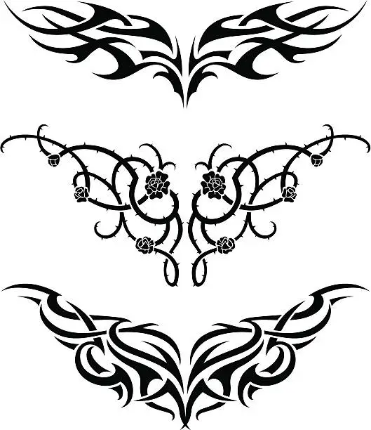Vector illustration of Tattoo Set