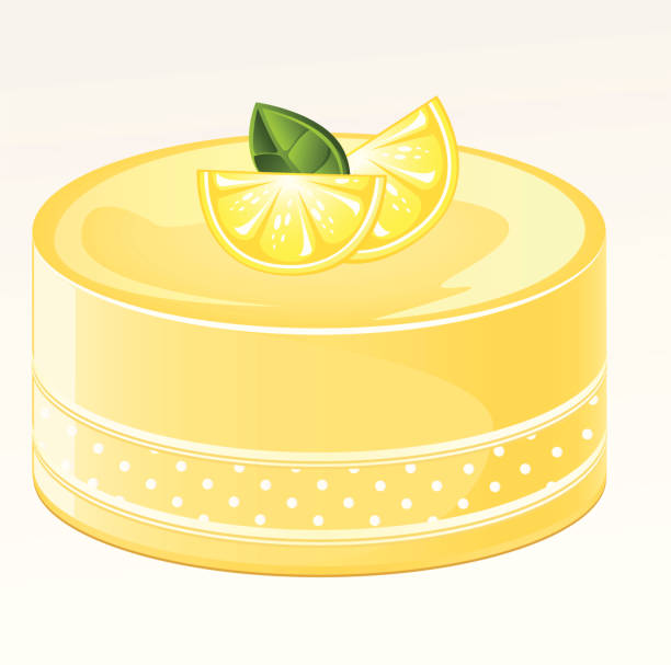 Pastel de limón - ilustración de arte vectorial