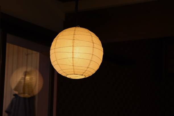 istock Japanese traditional culture. Lighting equipment made from bamboo work. 1658044110