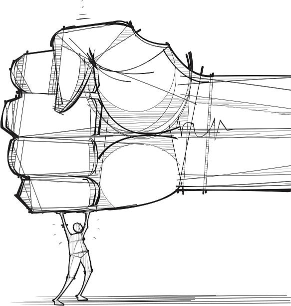 손/oppression - domination stock illustrations