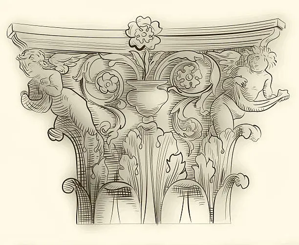 Vector illustration of Classic column