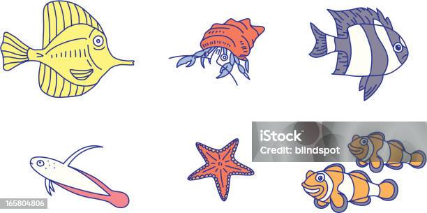 Reef Einwohner Stock Vektor Art und mehr Bilder von Anemonenfisch - Anemonenfisch, Echter Clownfisch, Einsiedler