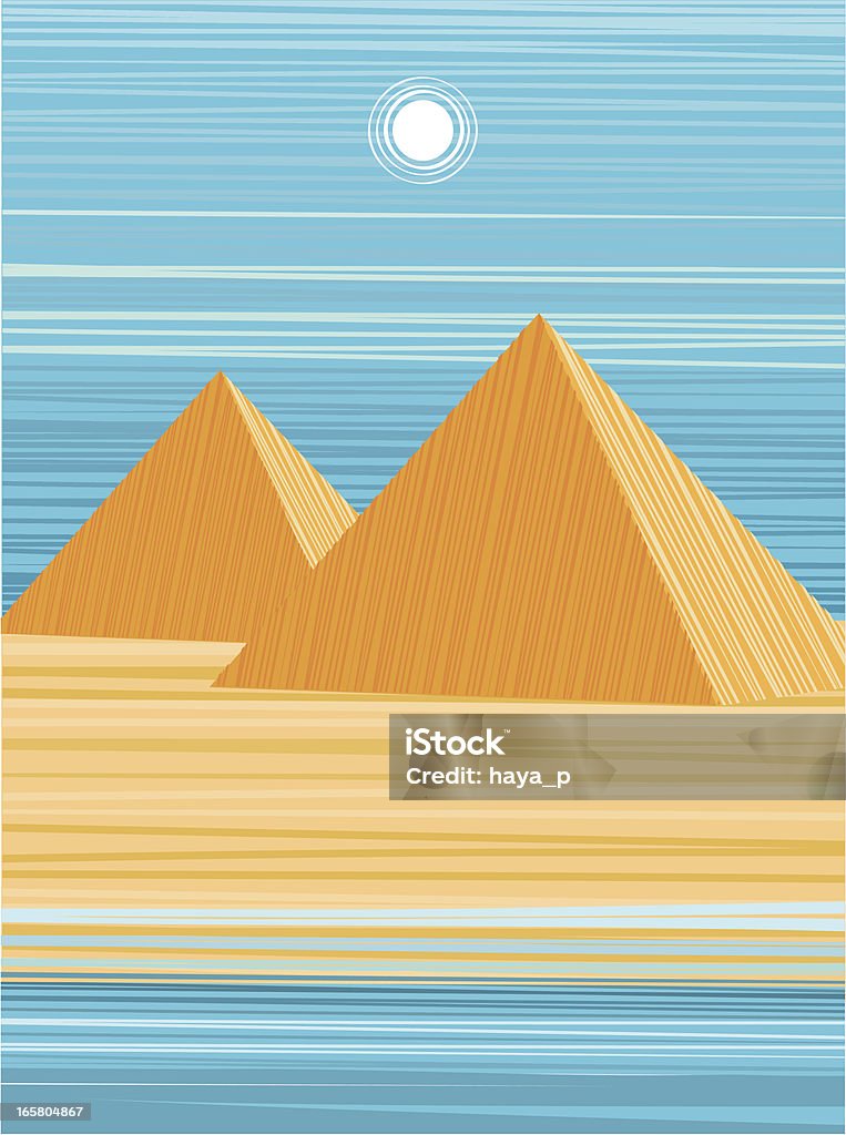 エジプトのピラミッド - イラストレーションのロイヤリティフリーベクトルアート