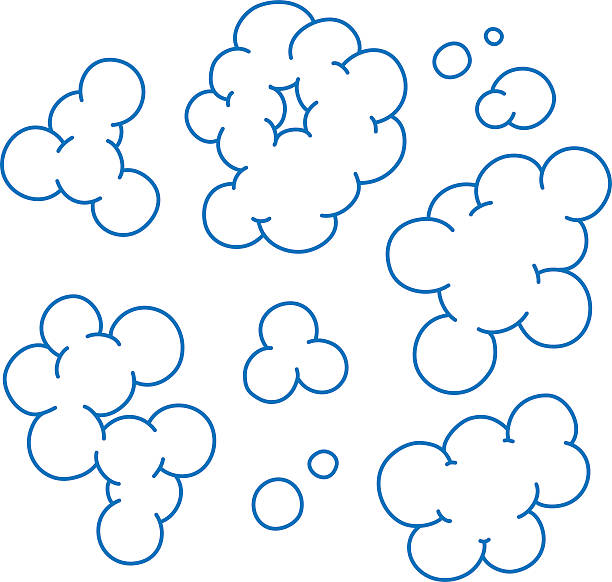 An illustration of bubbles on a white background vector art illustration