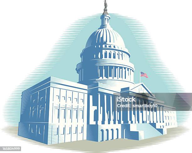 Kapitol Budowa - Stockowe grafiki wektorowe i więcej obrazów Kapitol - Capitol Hill - Kapitol - Capitol Hill, Waszyngton DC, Grafika wektorowa