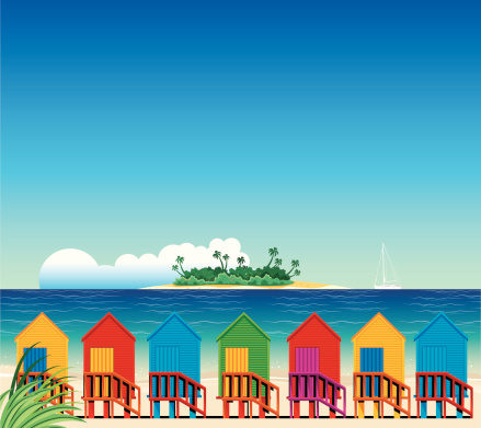 Tropical Beach and Huts