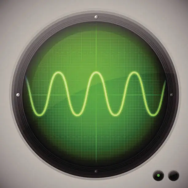 Vector illustration of Oscilloscope