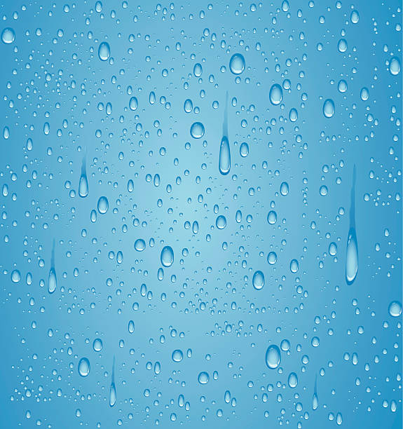 illustrazioni stock, clip art, cartoni animati e icone di tendenza di goccioline d'acqua blu - water drop backgrounds macro