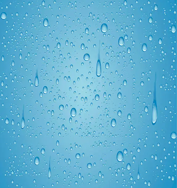 Vector illustration of Blue water droplet