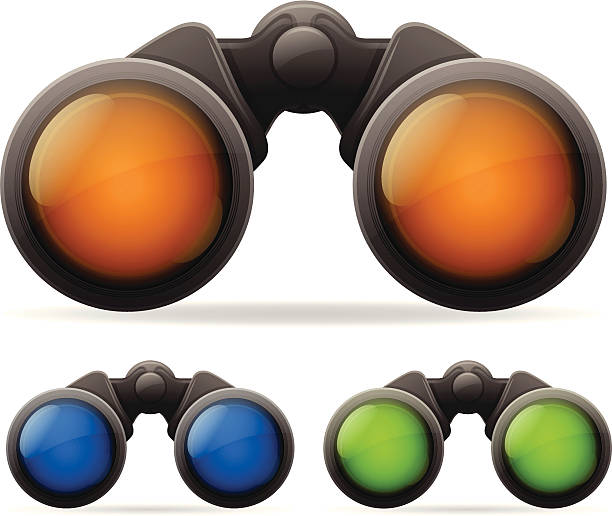 쌍안경 - focus binoculars spy eyesight stock illustrations