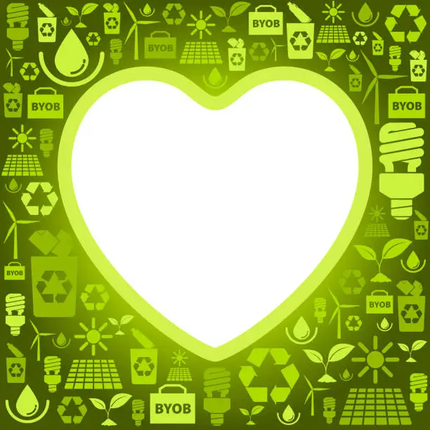 Vector illustration of Ecology Heart