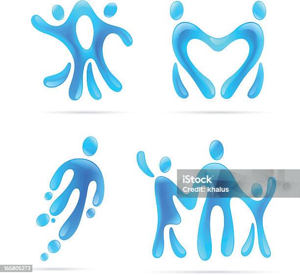 People Water Stock Illustration - Download Image Now - Abstract, Activity, Adult