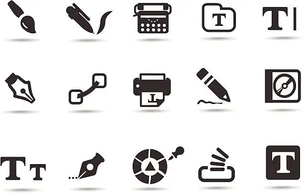 Vector illustration of Typography Icons
