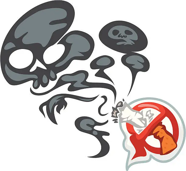 Vector illustration of No smoking sign