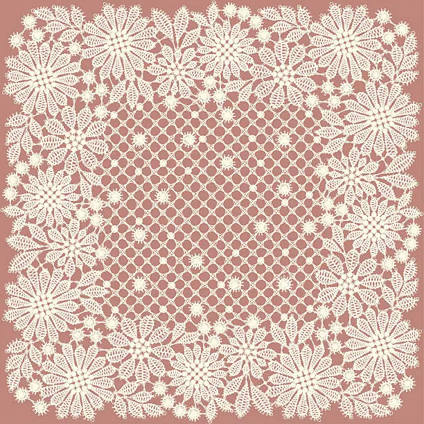 Vector illustration of Doily. Lace.