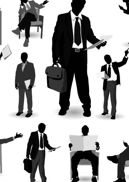 illustrations, cliparts, dessins animés et icônes de gens d'affaires - business person silhouette back lit business