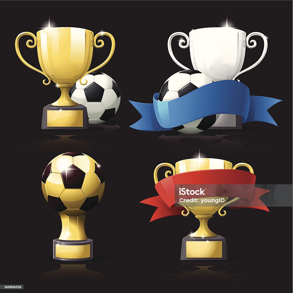 Fútbol de trofeos - arte vectorial de Deporte libre de derechos