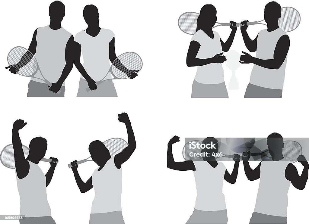 Tennis players Tennis playershttp://www.twodozendesign.info/i/1.png Front View stock vector