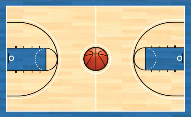 ilustrações, clipart, desenhos animados e ícones de quadra de basquete - basketball court basketball floor court