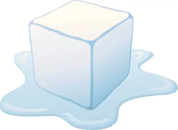 Vector illustration of Melting Ice Cube