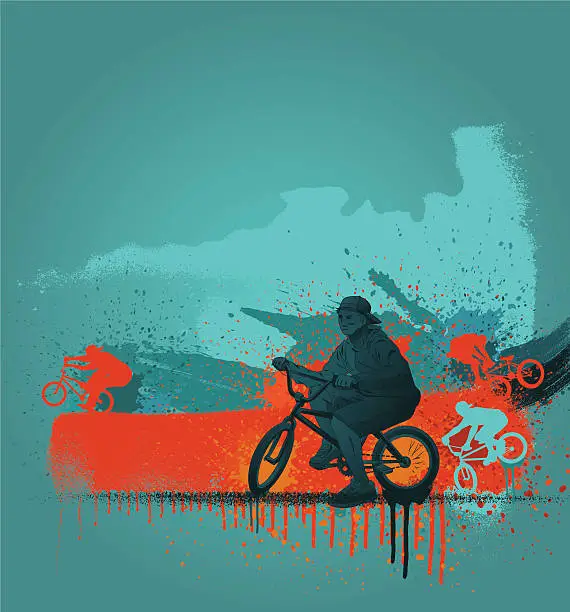 Vector illustration of BMX design