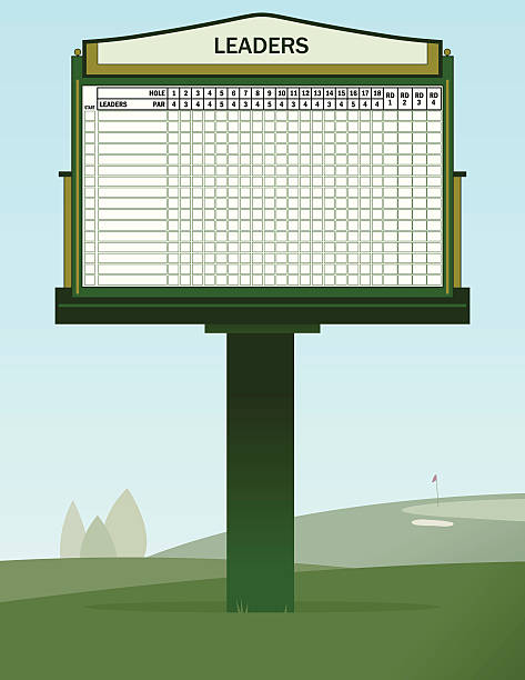 illustrations, cliparts, dessins animés et icônes de golf tableau du leader - tableau des scores