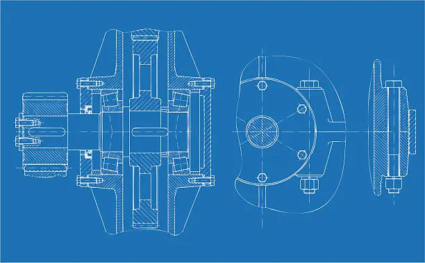 Vector illustration of Reducing gear