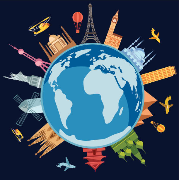 istock Depiction of the world with countries sticking out 165807000
