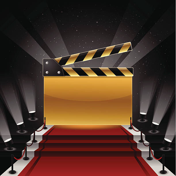 ilustraciones, imágenes clip art, dibujos animados e iconos de stock de alfombra roja, premios - estreno de película