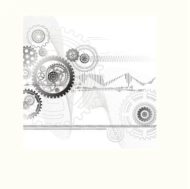 Vector illustration of Motion Gear Technology Background