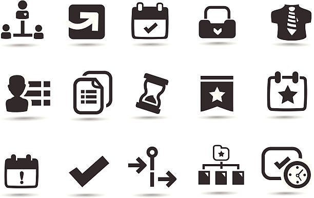 ikony projekt - symbol file computer icon document stock illustrations