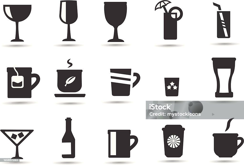 Drinks, Getränke und Symbole - Lizenzfrei Babyflasche Vektorgrafik
