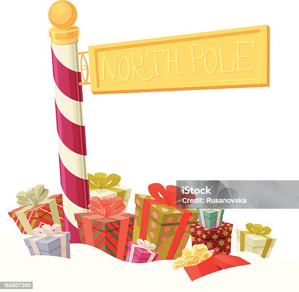 North Pole Regali - Immagini vettoriali stock e altre immagini di Babbo Natale - Babbo Natale, Confezione regalo, Elemento del design