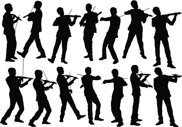 ilustraciones, imágenes clip art, dibujos animados e iconos de stock de violinista - violinist