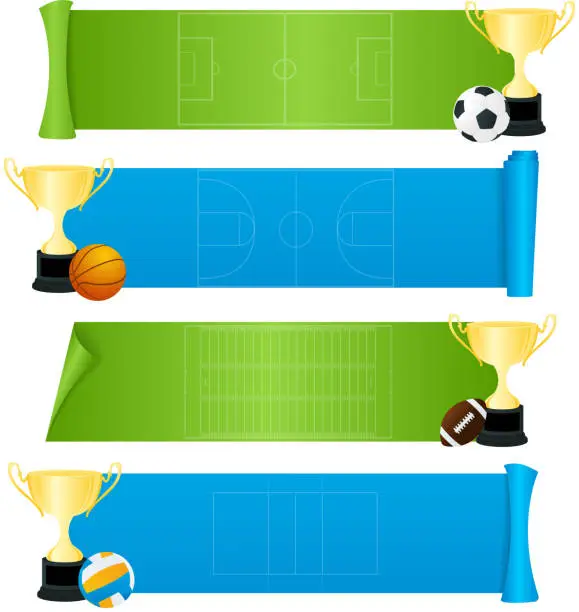 Vector illustration of Sport banners